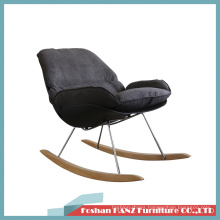 Living Room Beauty Fashion Furniture Wood Leg Plastic Rocking Chair with Cushions